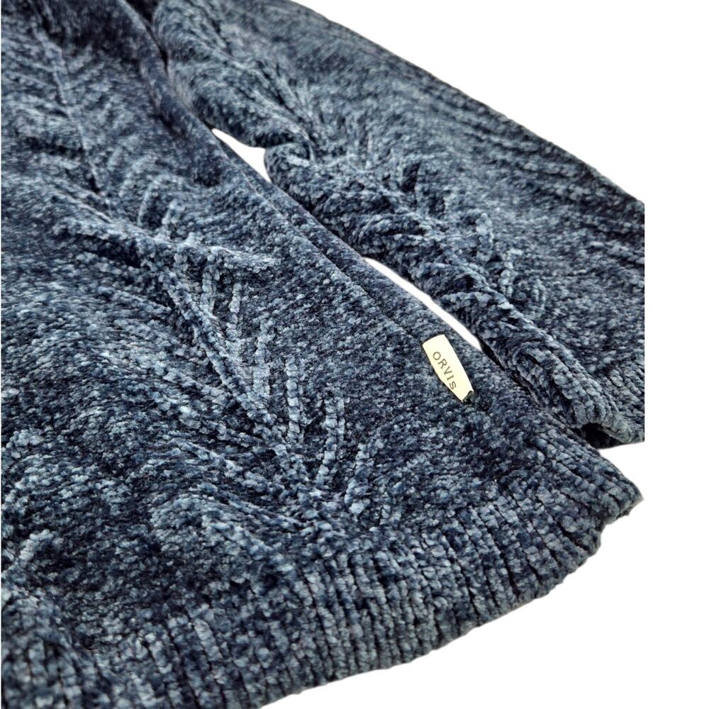Orvis | Dark Blue Patterned Chenille Sweater | Size Medium - Picture 3 of 4